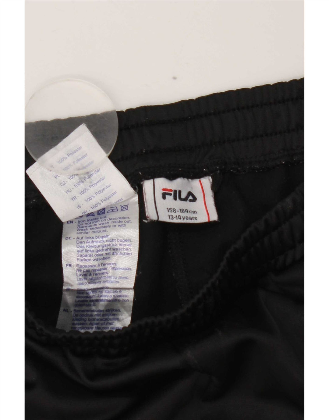 Παντελόνι αθλητικής φόρμας Fila Boys Graphic 13-14 Years Black Polyester