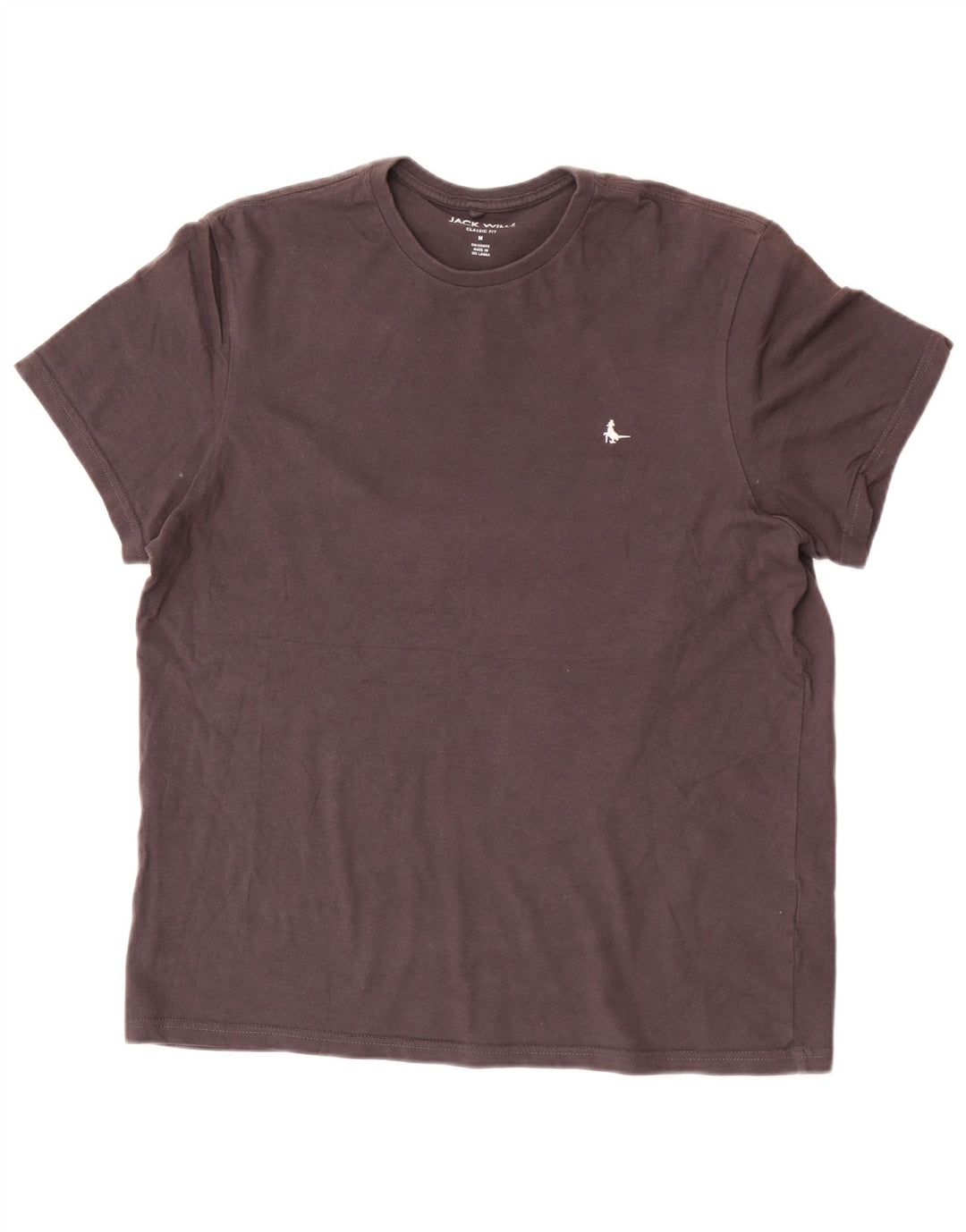 Jack Wills Ανδρικό T-Shirt Κλασική Εφαρμογή Μπλούζα Μεσαίο Μαύρο Βαμβακερό