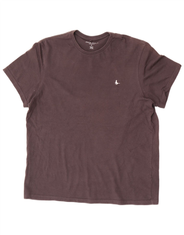 Jack Wills Ανδρικό T-Shirt Κλασική Εφαρμογή Μπλούζα Μεσαίο Μαύρο Βαμβακερό