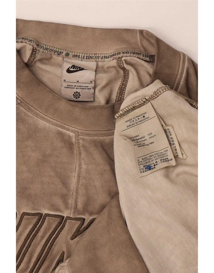 Ανδρικό γραφικό φούτερ Nike, μεσαίο μπεζ, βαμβακερό
