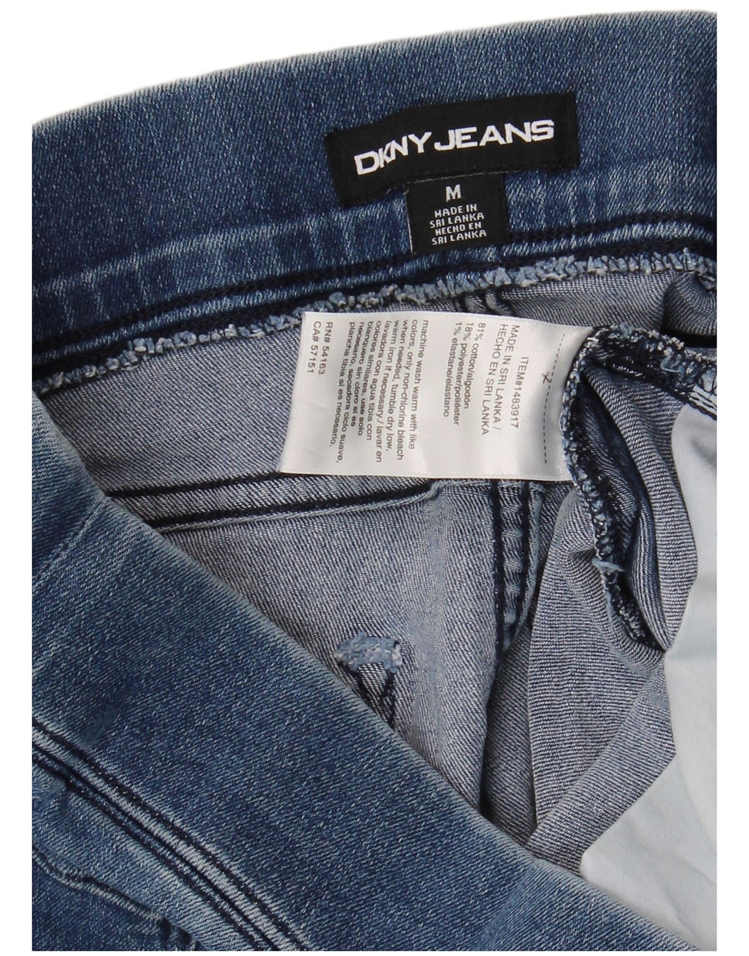 DKNY Γυναικείο τζιν σορτς μεσαίο W30 μπλε βαμβακερό