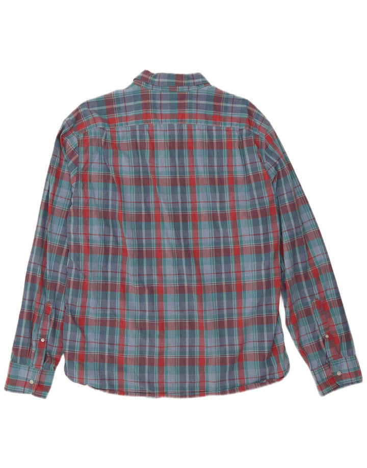 J. Crew Ανδρικό Slim Shirt XL Blue Check Cotton