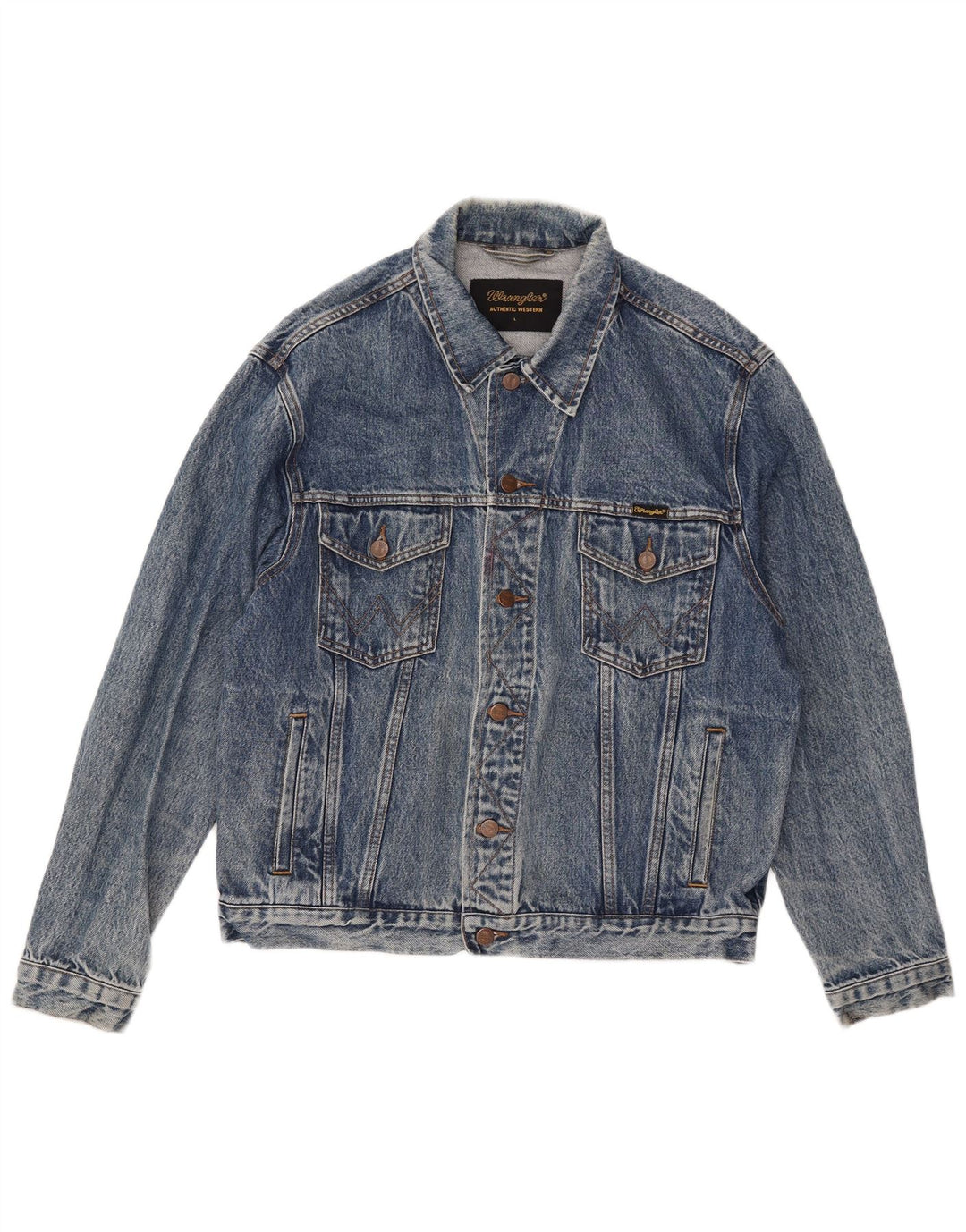 Ανδρικό τζιν μπουφάν Wrangler UK 40 μεγάλο μπλε βαμβακερό