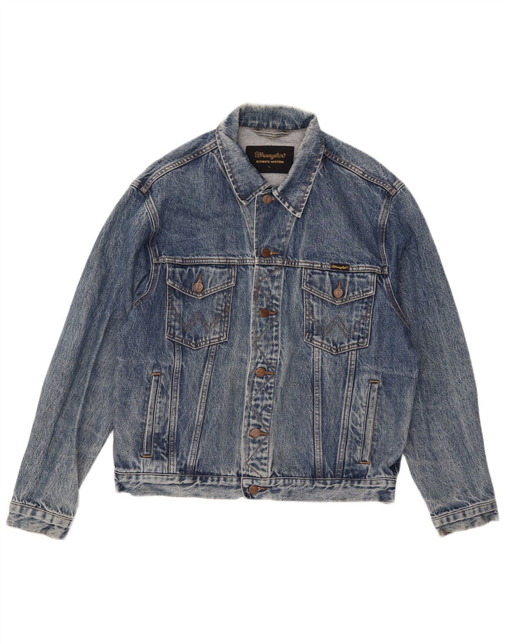 Ανδρικό τζιν μπουφάν Wrangler UK 40 μεγάλο μπλε βαμβακερό