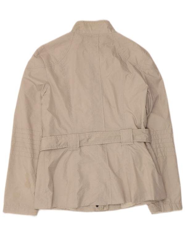 Zara Γυναικείο Utility Jacket UK 12 Medium White Polyester