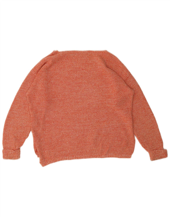 Marks & Spencer Γυναικείο πουλόβερ με λαιμόκαυστο UK 14 Medium Orange Flecked