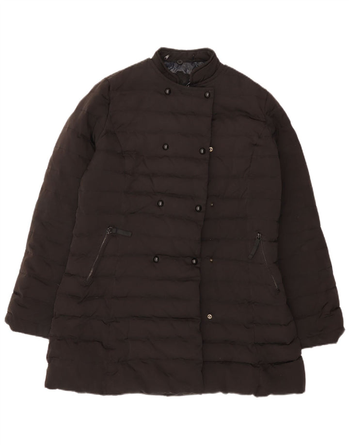 Massimo Dutti Γυναικείο παλτό UK 16 Large Μαύρο Πολυεστέρας