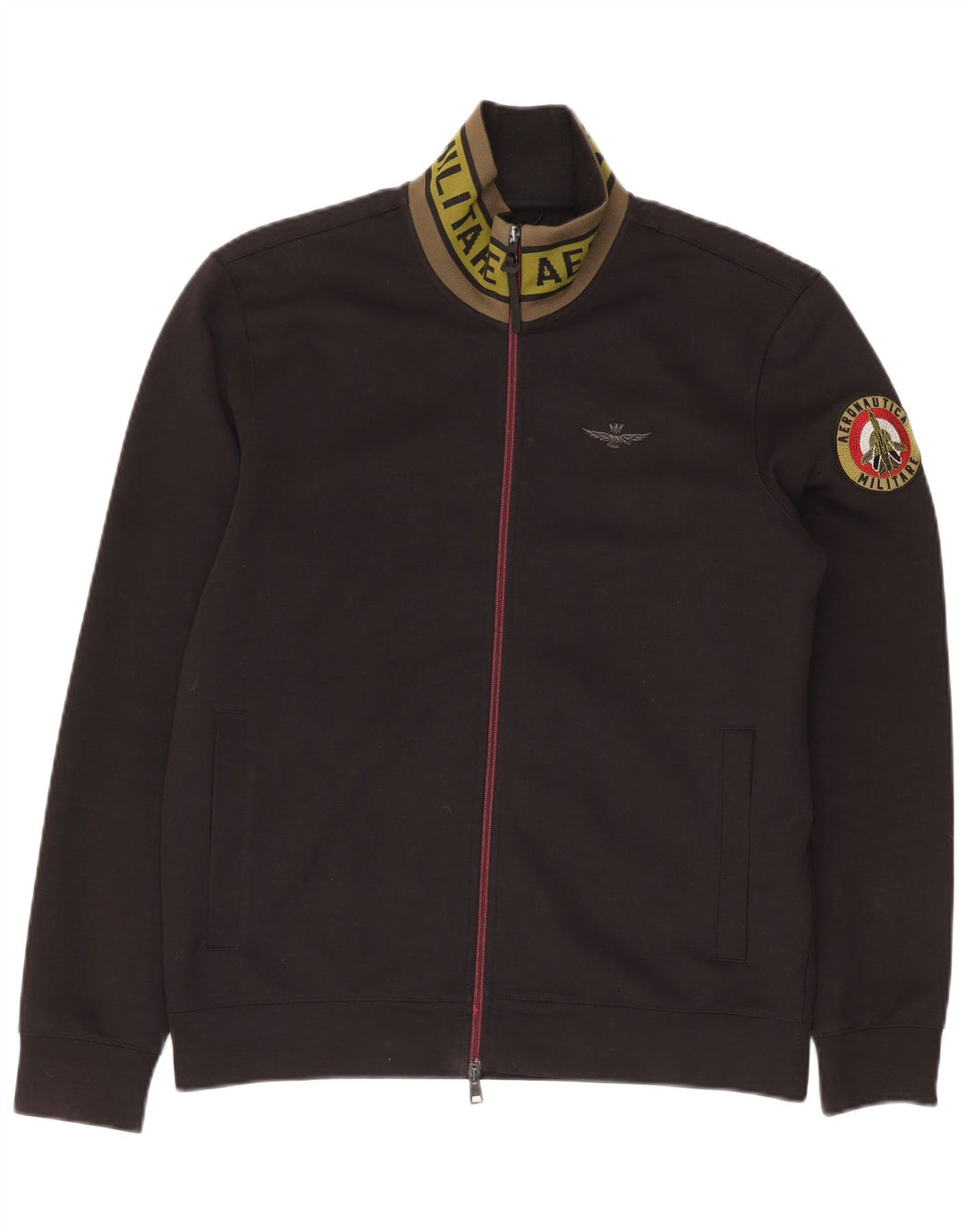 AERONAUTICA MILITARE Ανδρική φόρμα φόρμας γραφικών Top Jacket XL Μαύρο πολυεστέρα