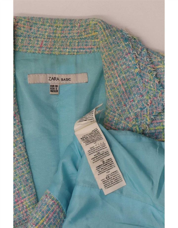 Zara Γυναικείο Μπουφάν 3/4 Μανίκι Μπλέιζερ EU 38 Μικρό Πολύχρωμο Τσάνι