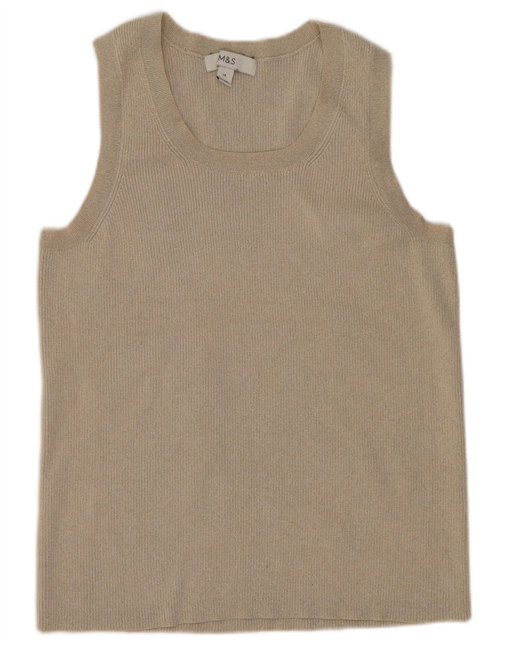 Marks & Spencer Γυναικείο Γιλέκο Tank Top UK 14 Medium Beige
