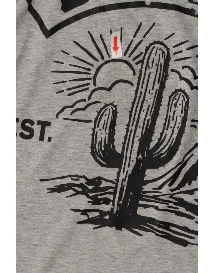 Ανδρικό γραφικό T-Shirt DIESEL Top XL Γκρι βαμβακερό