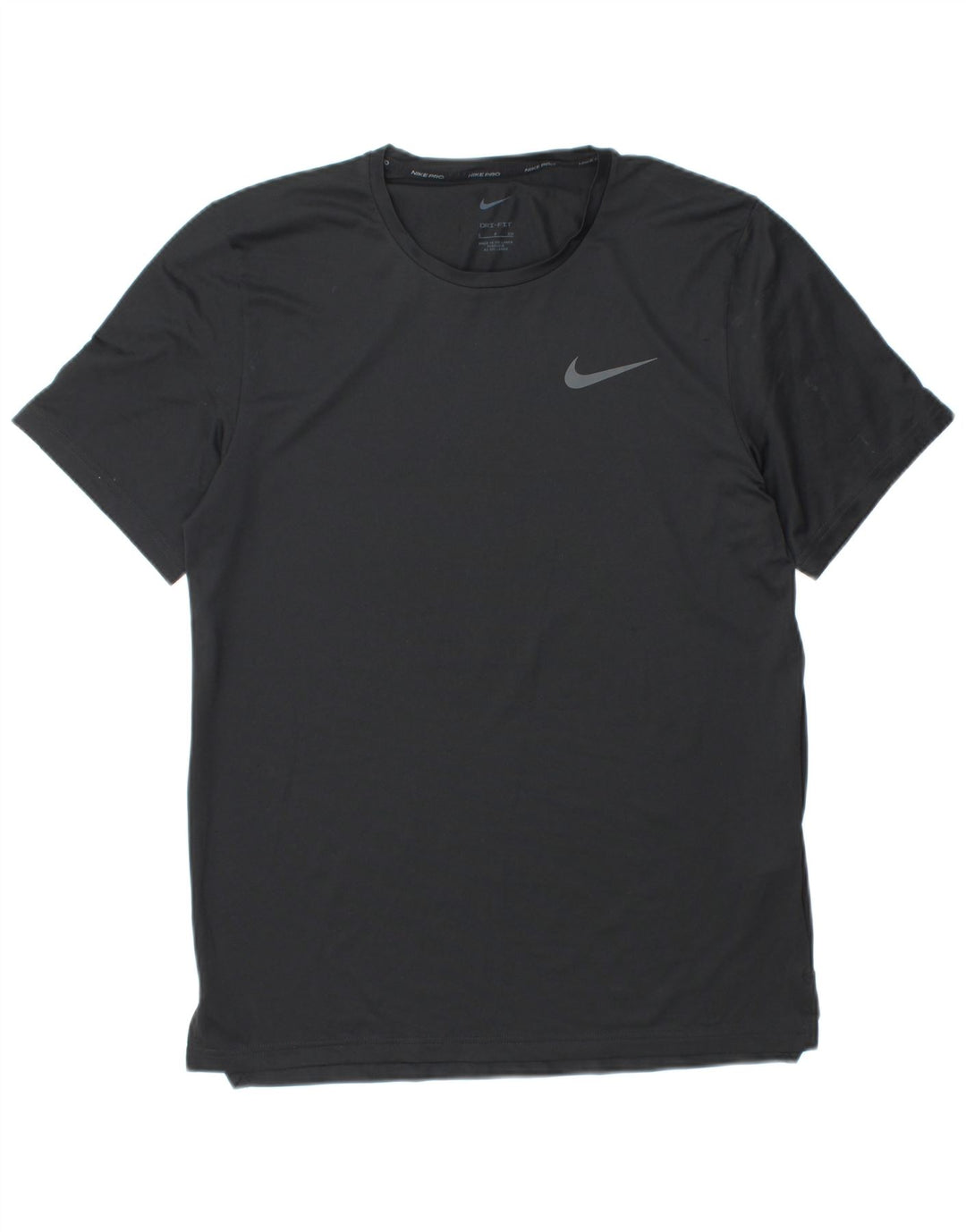 NIKE Mens Dri Fit T-Shirt Top Small Black Polyester