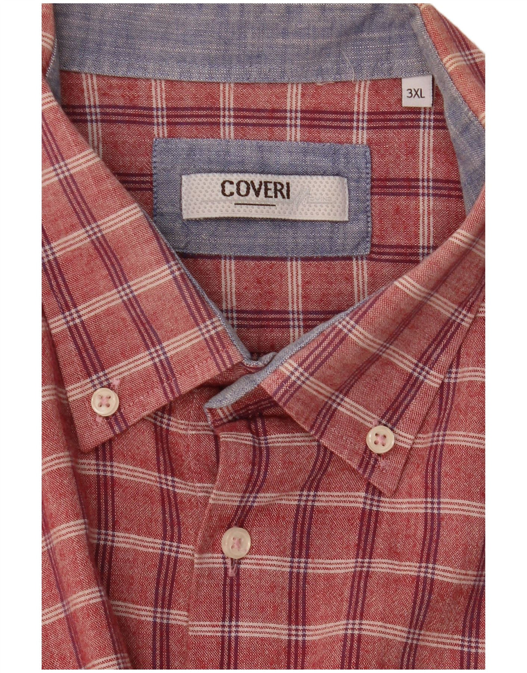 Ανδρικό κοντομάνικο πουκάμισο Coveri 3XL Red Check