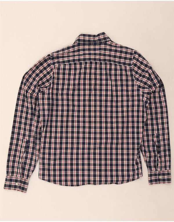 Ανδρικό πουκάμισο Hollister Large Navy Blue Check Cotton