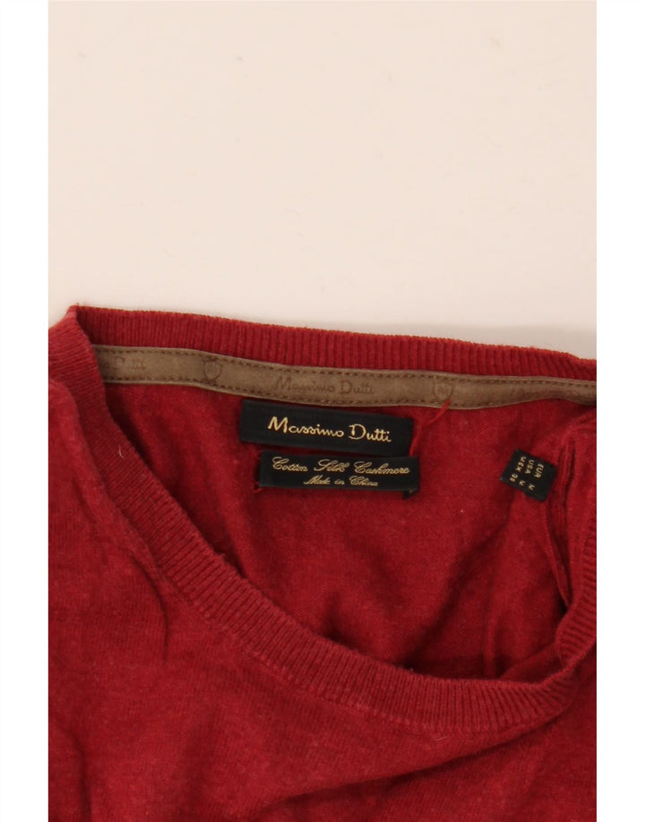 Massimo Dutti Ανδρικό πουλόβερ με λαιμόκοψη, μεσαίο βαμβακερό