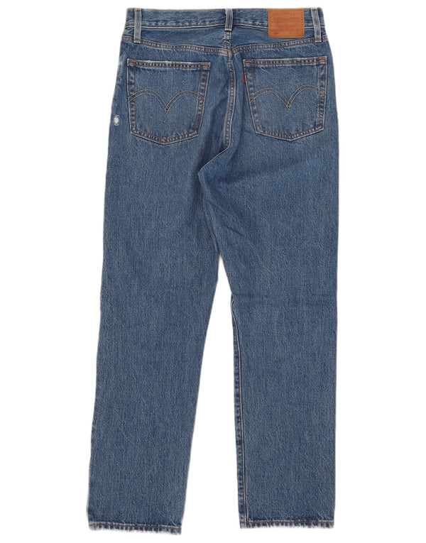 Levi's Womens 501 Straight Jeans W27 L29 Blue Cotton