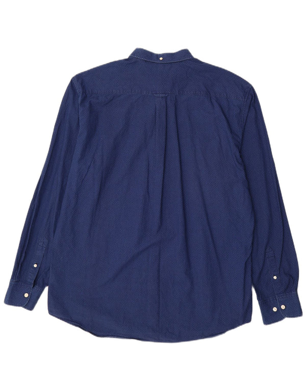 Ανδρικό πουκάμισο GANT Regular Fit Size 45/46 18 2XL Blue Geometric Cotton