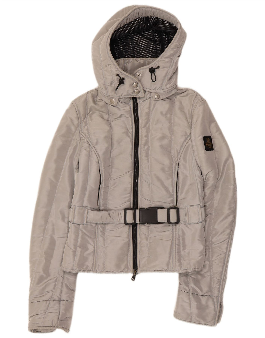 REFRIGIWEAR Γυναικείο Cruz Hooded Bomber Jacket UK 14 Large Silver Polyester