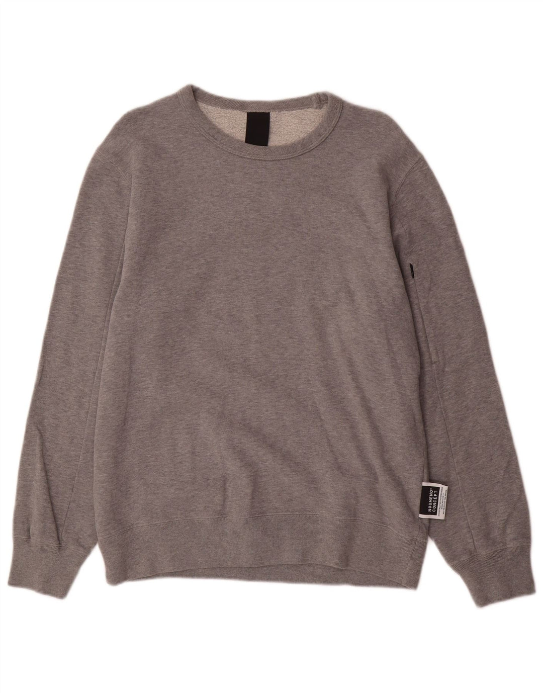 NOUMENO CONCEPT Ανδρικό γραφικό φούτερ Jumper Μεσαίο γκρι βαμβακερό