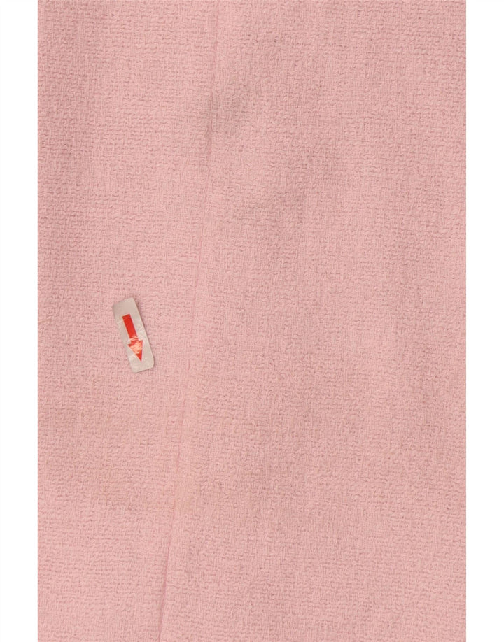 Zara Γυναικείο Ανοιχτό Παλτό UK 10 Small Pink Cotton