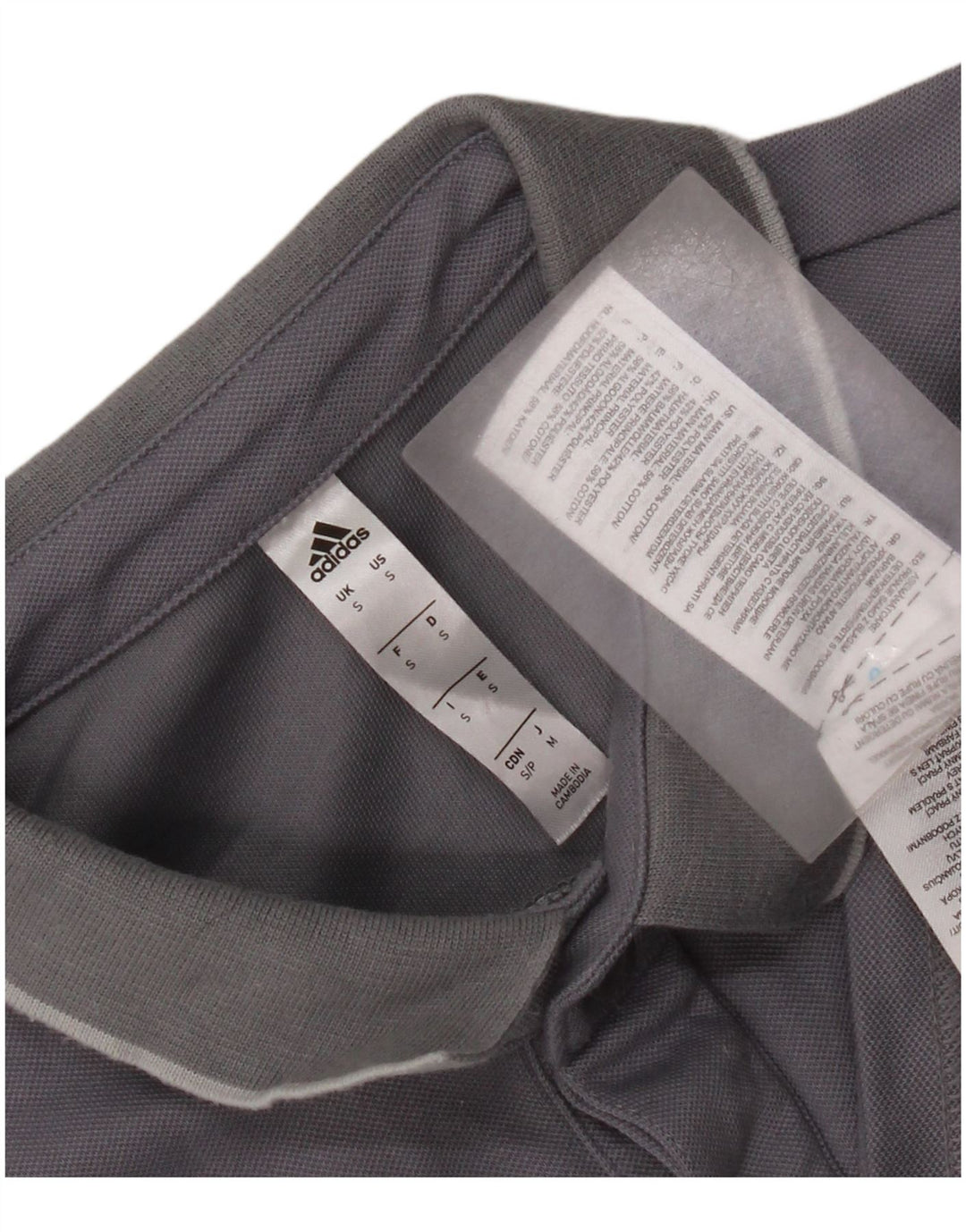 Ανδρικό πουκάμισο Adidas Climalite Polo Small Grey Colourblock Βαμβακερό