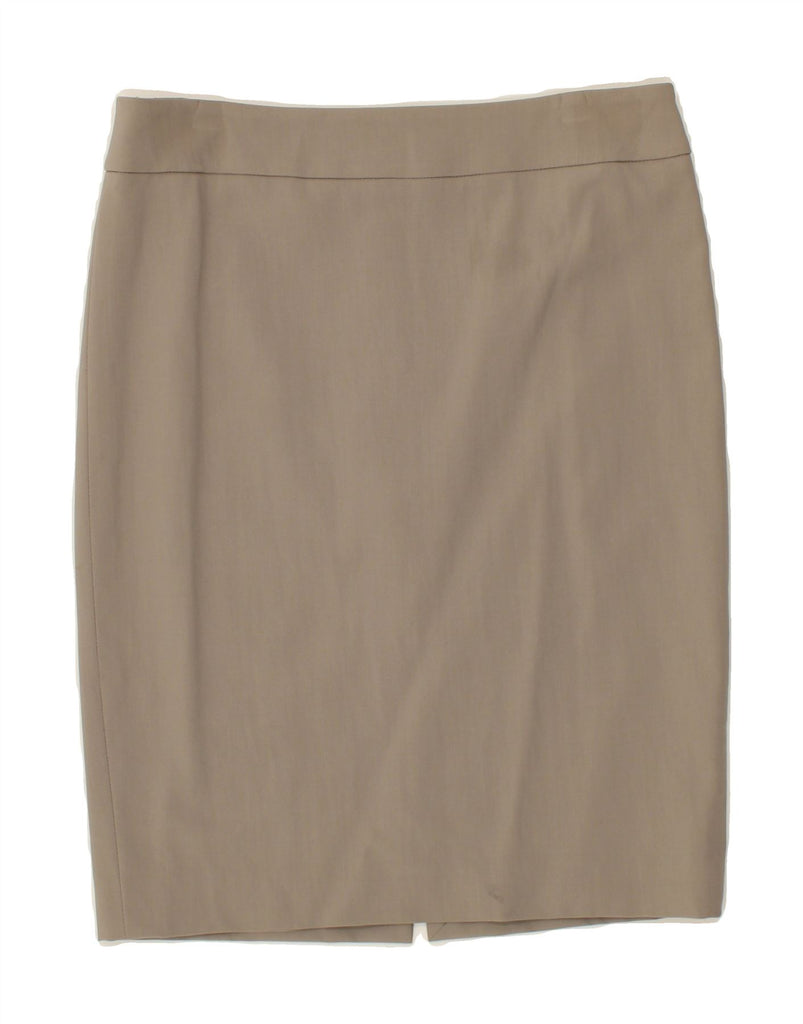 ARMANI Womens Pencil Skirt IT 42 Medium W30 Beige Wool Vintage Armani and Second-Hand Armani from Messina Hembry 