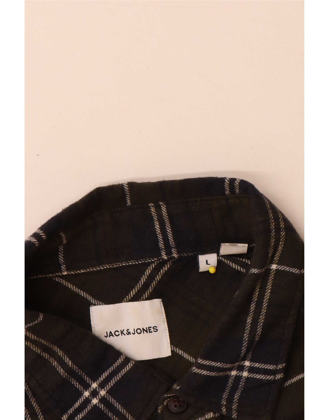 Jack & Jones Ανδρικό φανελένιο πουκάμισο μεγάλο χακί βαμβακερό