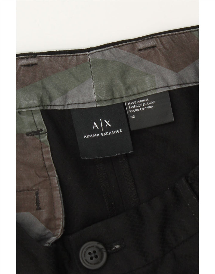 Armani Exchange Ανδρικό παντελόνι με καρφίτσα W32 L28 Μαύρο πολυεστέρα