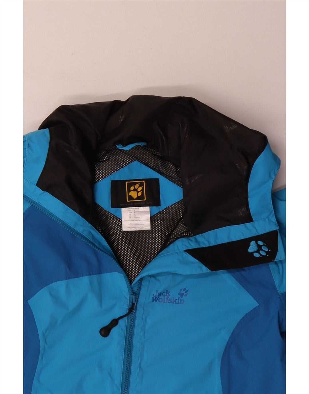 Jack Wolfskin Ανδρικό μπουφάν βροχής με κουκούλα UK 34 Small Blue Colourblock