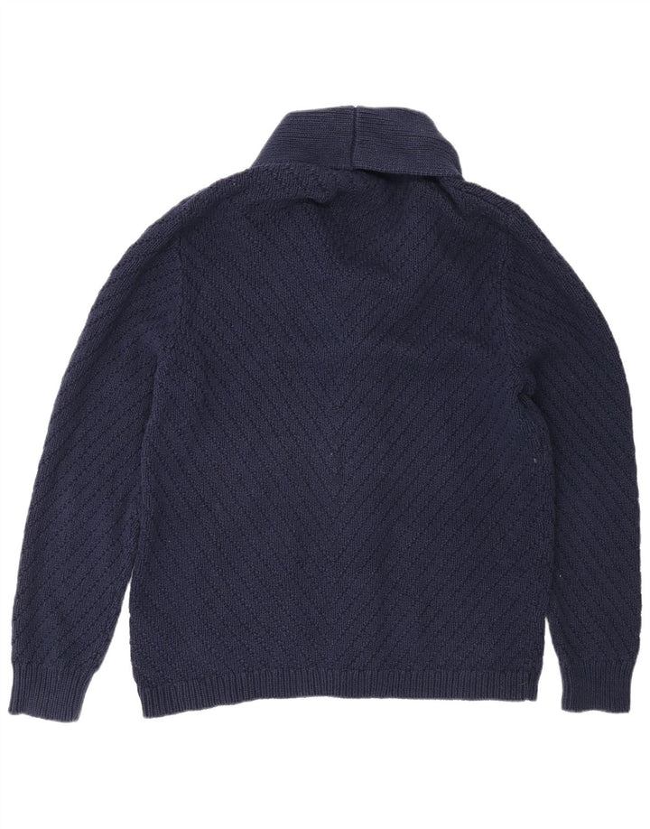 J. Crew Ανδρική ζακέτα πουλόβερ μεγάλο ναυτικό βαμβακερό