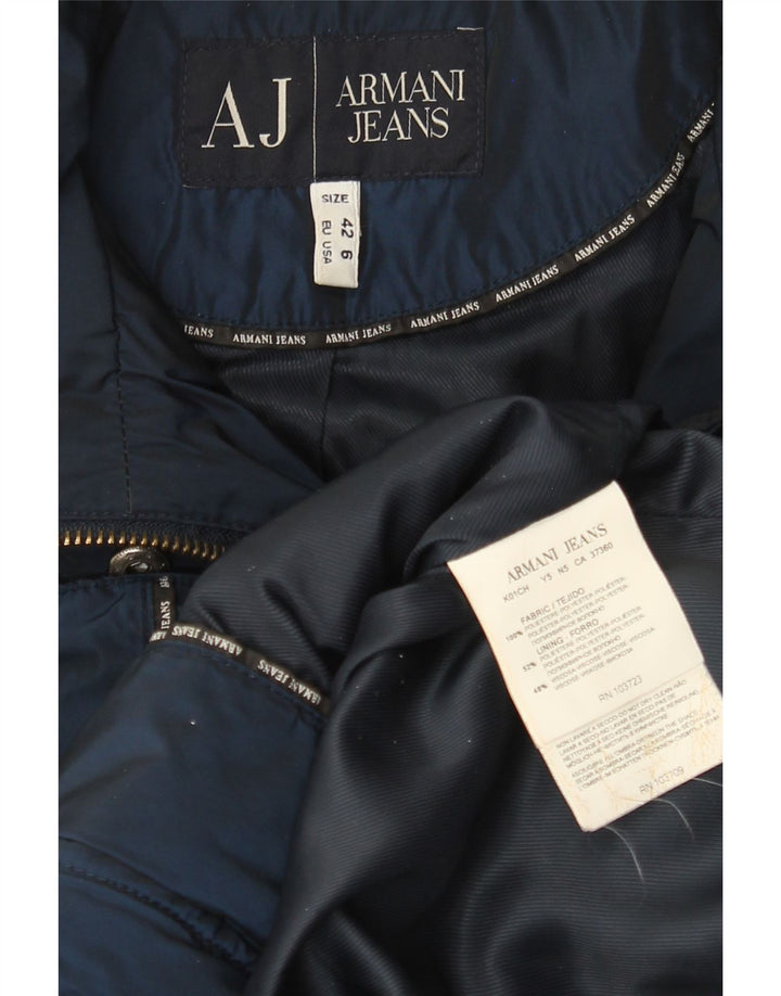 Armani Jeans Γυναικείο παλτό EU 42 Large Navy Blue Polyester