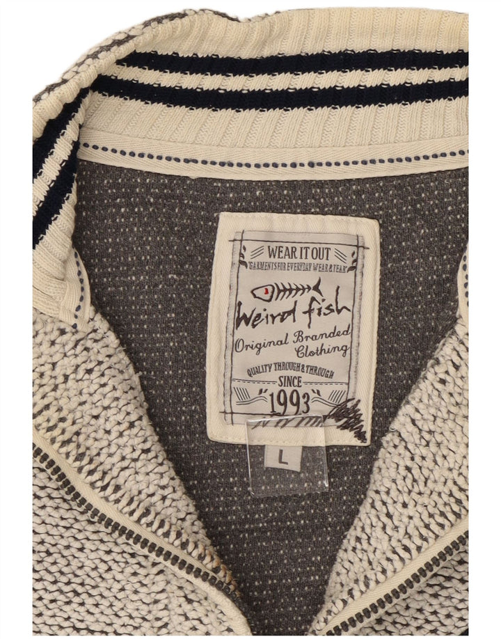 Ανδρικό φούτερ με φερμουάρ Weird Fish, Jumper Large Grey