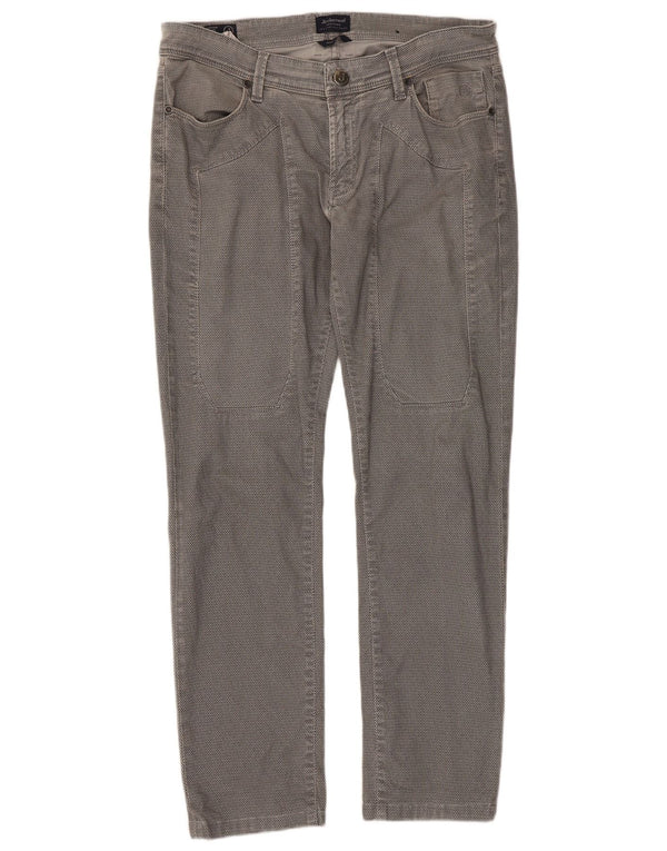 Jeckerson Ανδρικό Slim Casual Παντελόνι W34 L29 Γκρι βαμβακερό