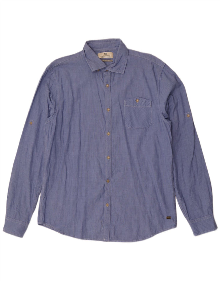 Ανδρικό πουκάμισο Scotch & Soda XL Μπλε βαμβακερό