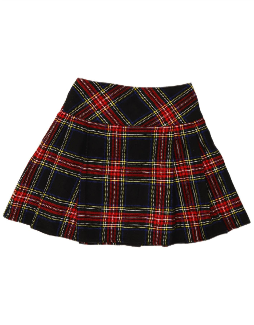 Vintage Γυναικεία Mini Wrap Φούστα W30 Medium Navy Blue καρό ακρυλικό