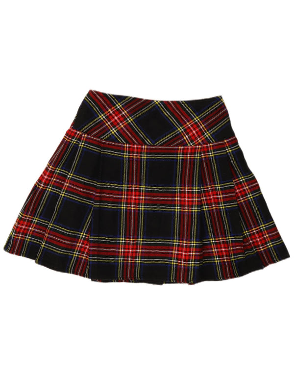 Vintage Γυναικεία Mini Wrap Φούστα W30 Medium Navy Blue καρό ακρυλικό