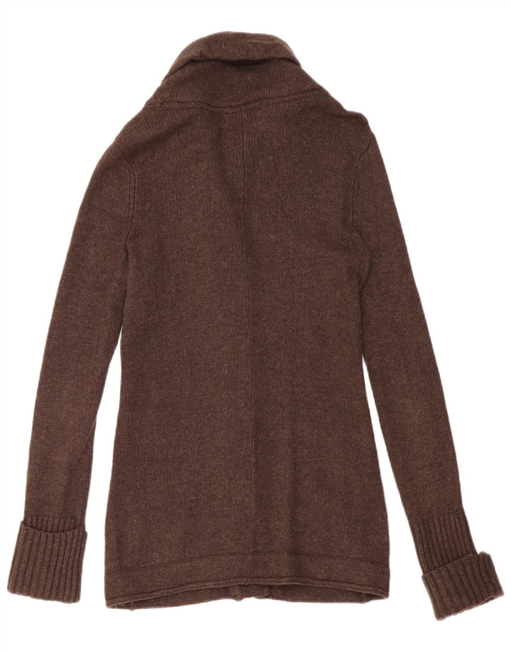 Γυναικείο πουλόβερ με ζακέτα Eddie Bauer UK 12 Medium Brown Angora
