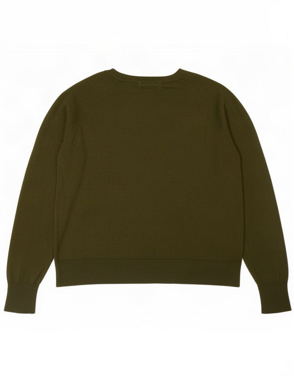 Zara Γυναικείο πουλόβερ με λαιμόκαυστο UK 14 Medium Khaki Viscose