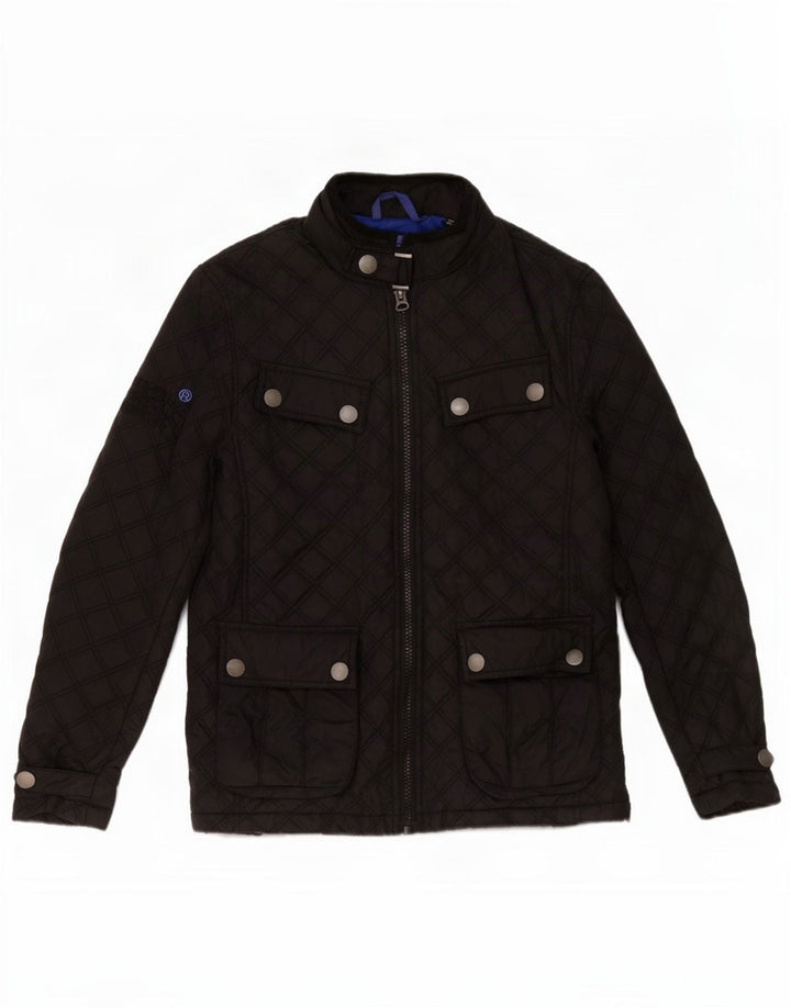 Superdry Ανδρικό Καπιτονέ μπουφάν UK 36 Μαύρο Πολυεστέρας