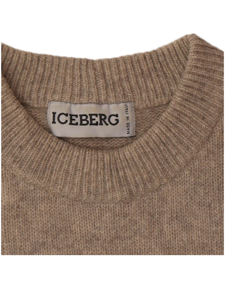 Ανδρικό πουλόβερ ICEBERG Graphic Crew Neck Jumper Medium Beige Animals