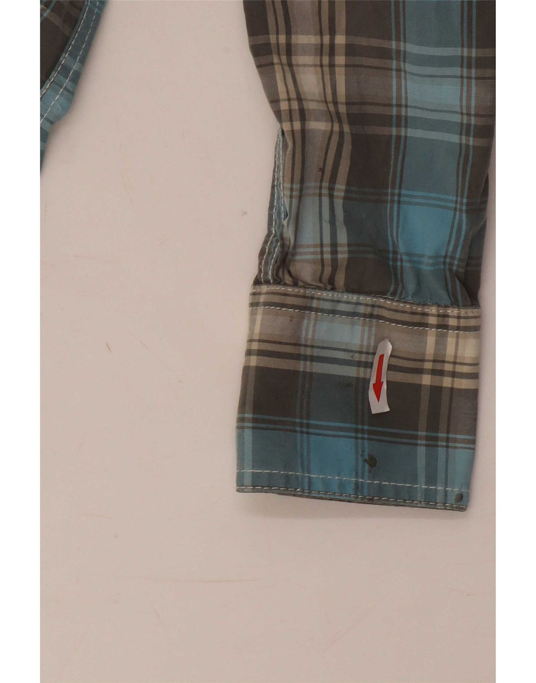 Ανδρικό πουκάμισο Superdry, μεσαίο μπλε καρό βαμβακερό
