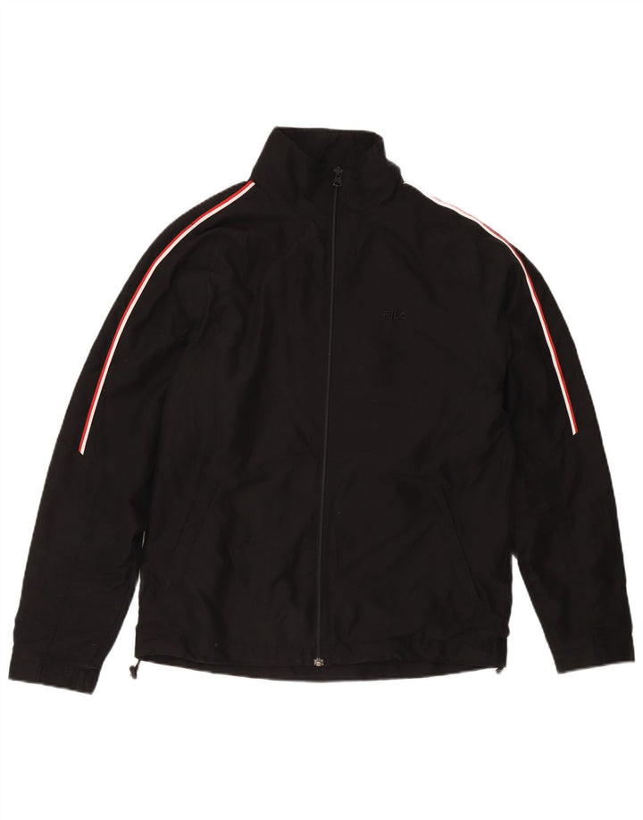 Ανδρική φόρμα Fila Top Jacket μεσαίο μαύρο ριγέ πολυεστέρα