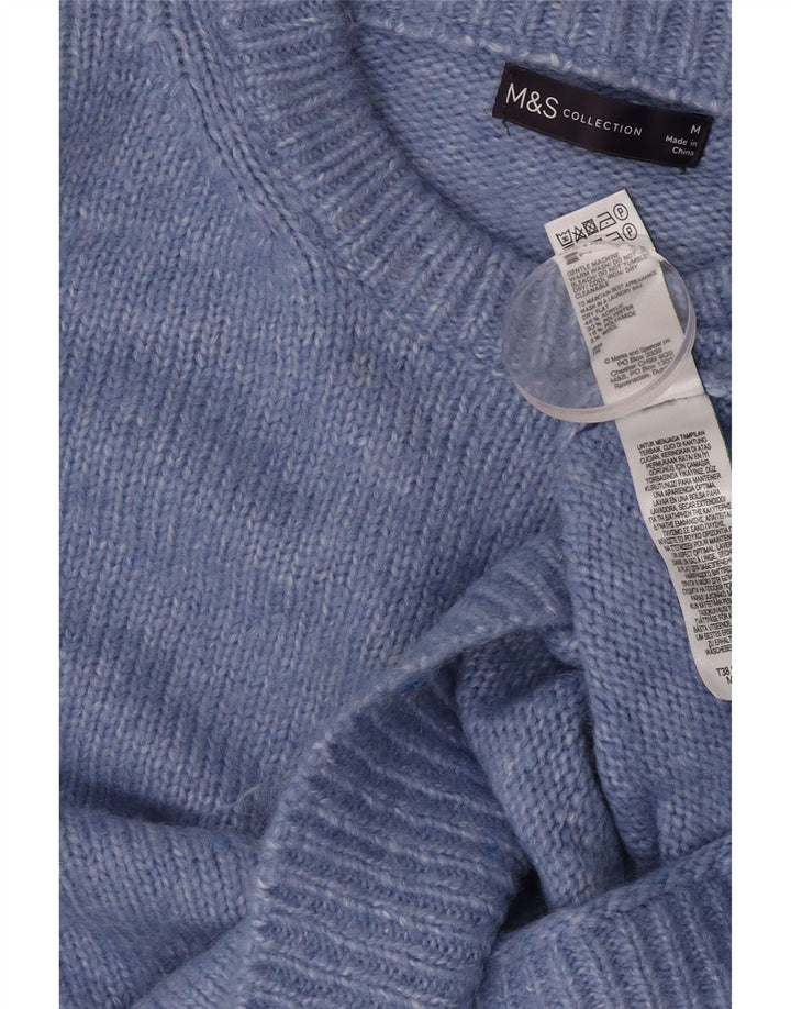 Marks & Spencer Γυναικείο πουλόβερ υπερμεγέθη Crew Neck Jumper UK 14 Medium Blue