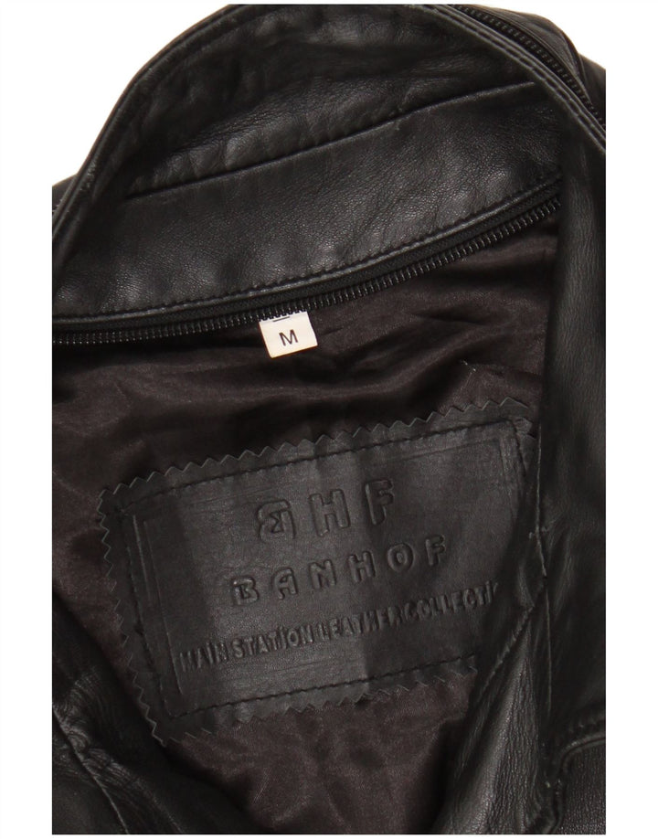 Vintage Ανδρικό Δερμάτινο Μπουφάν UK 38 Medium Black Leather