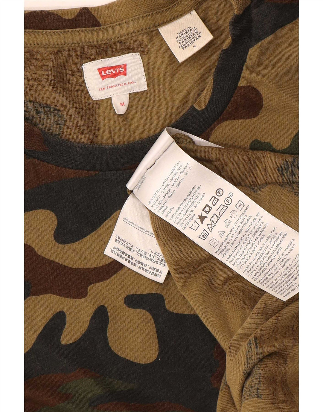 Ανδρικό T-Shirt Levi's Top Μέτριο Πολύχρωμο Βαμβακερό Καμουφλάζ