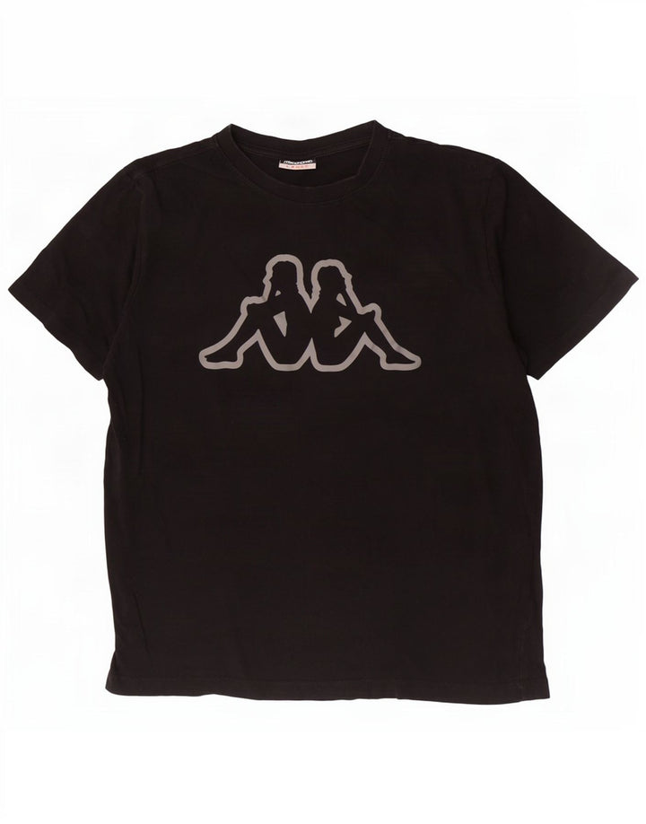 Ανδρικό γραφικό T-Shirt Kappa Top Large Μαύρο Βαμβακερό