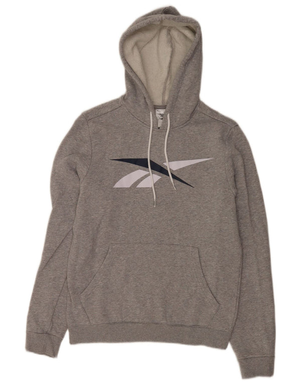 Ανδρικό Reebok Graphic Hoodie Jumper XS Grey Flecked Cotton