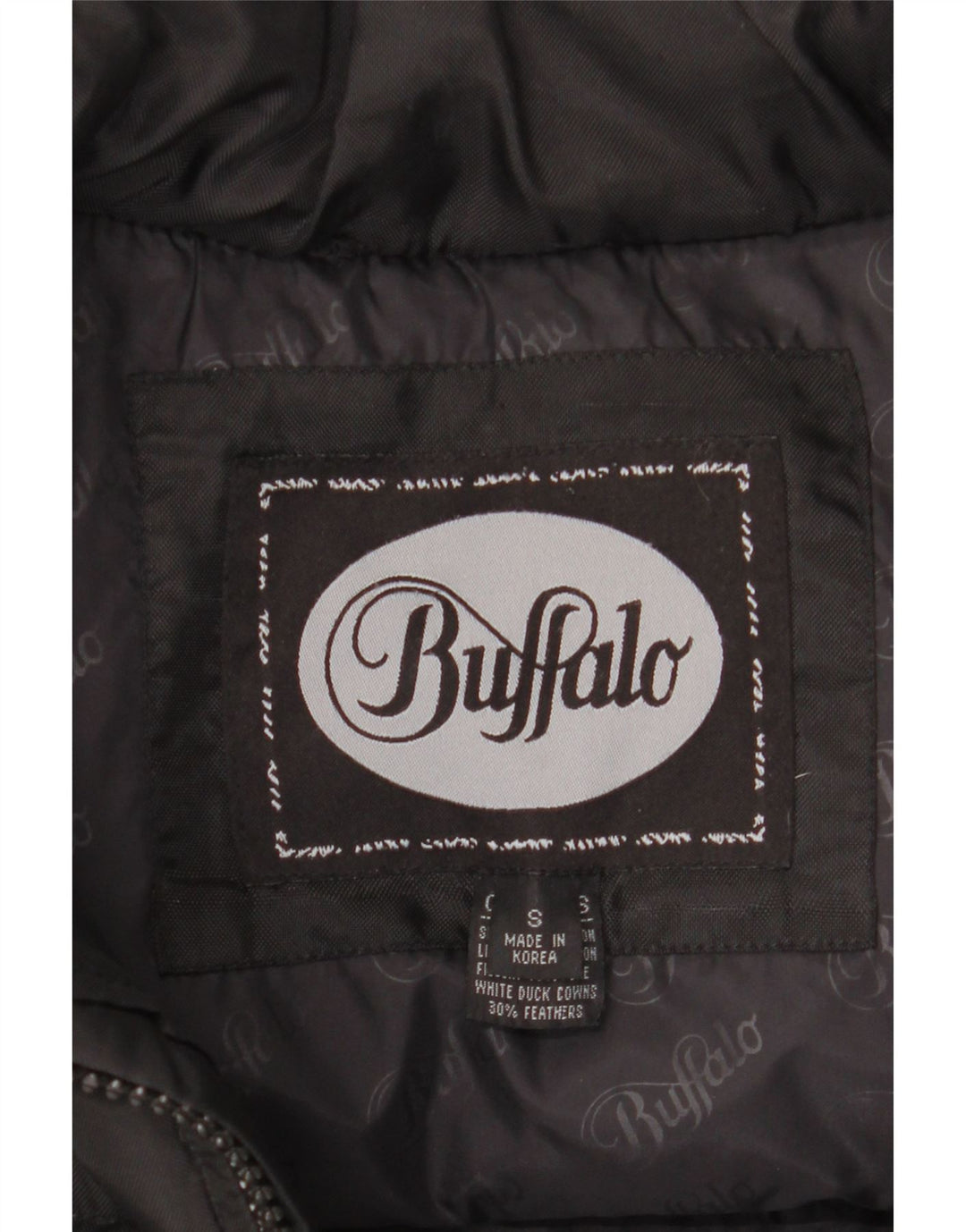 BUFFALO Mens Oversized Padded Jacket UK 36 Small Black Nylon Vintage Buffalo and Second-Hand Buffalo from Messina Hembry 