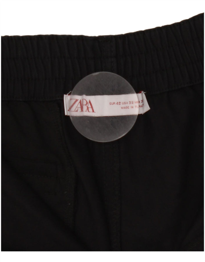 Zara Ανδρικό σορτς Cargo EU 42 Large W32 Μαύρο βαμβακερό