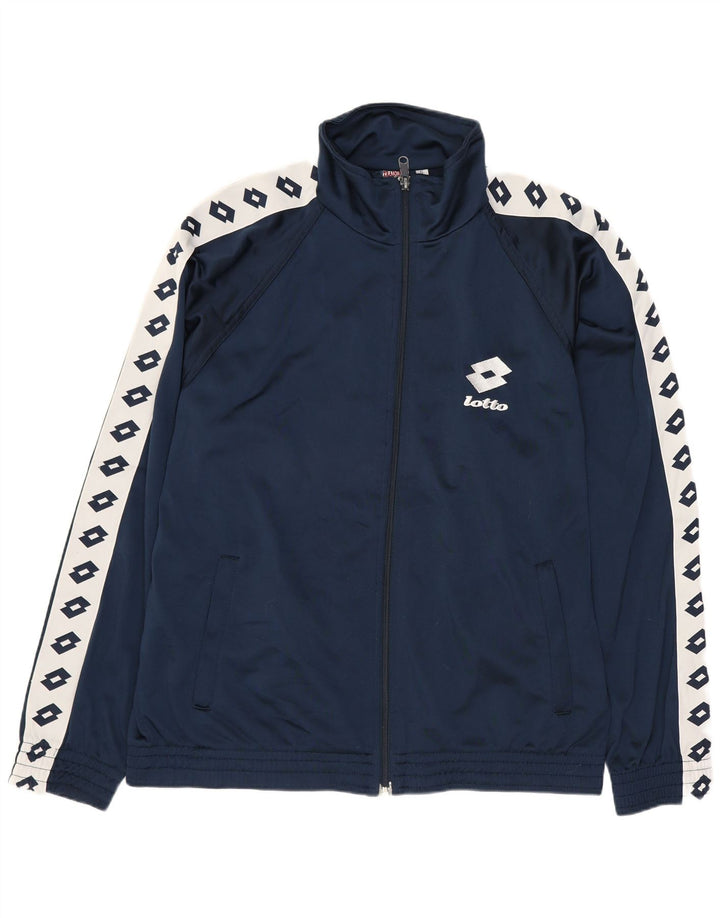 Ανδρική φόρμα Lotto Top Jacket Small Navy Blue Colorblock Polyester